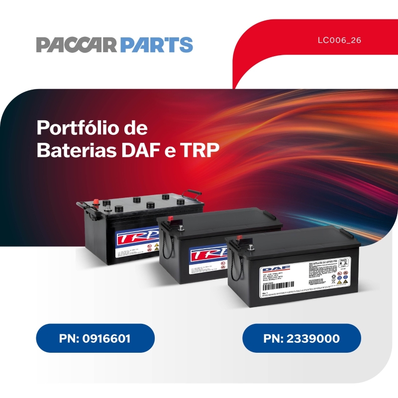 Portfólio de Baterias DAF e TRP